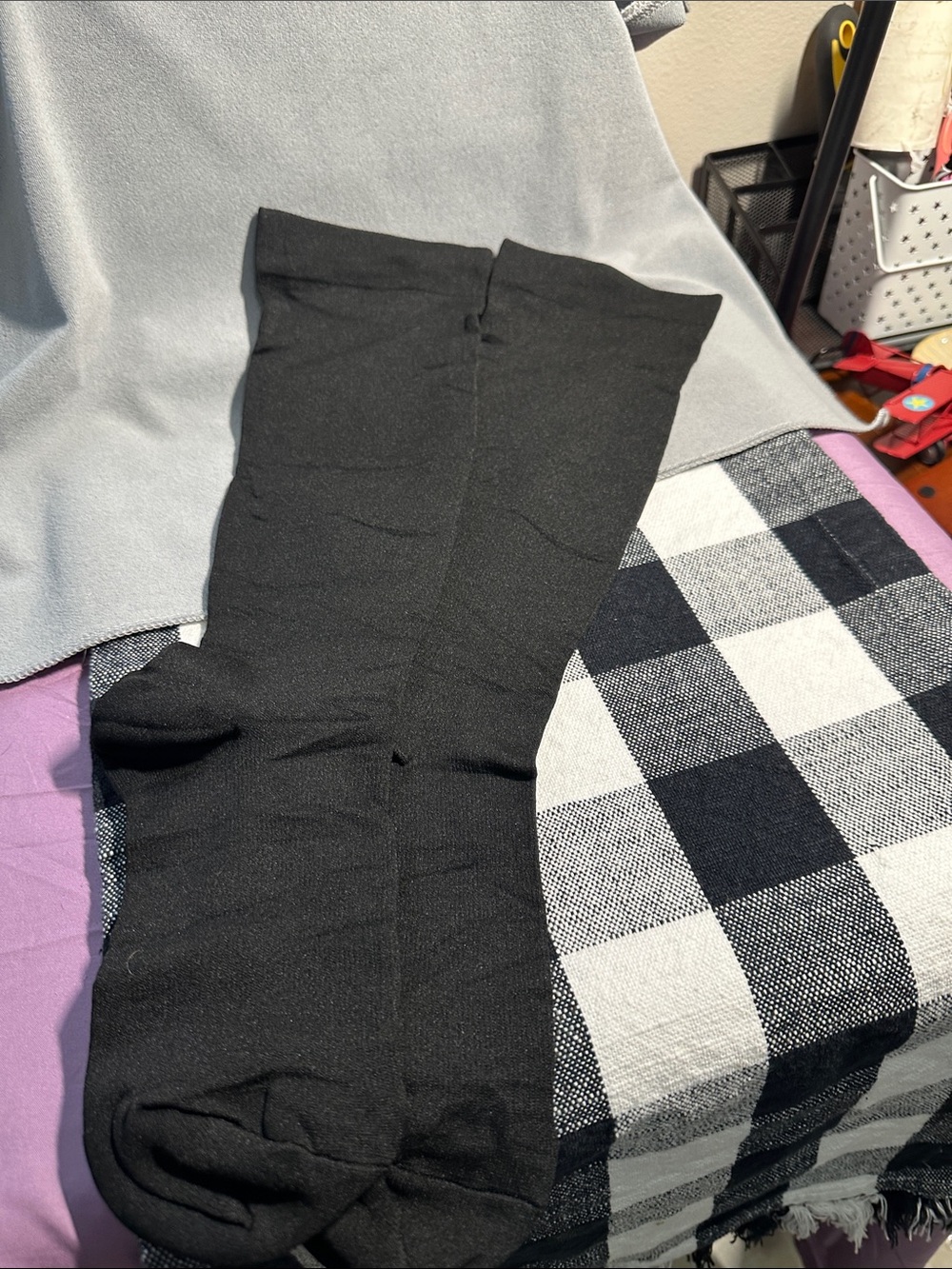 Black Knee-High Compression Socks. Sz XXL NWT